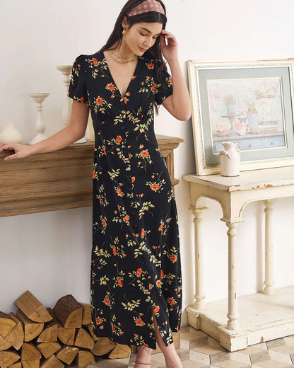 Vestido Valeria Bloom – Elegancia Floral Maxi