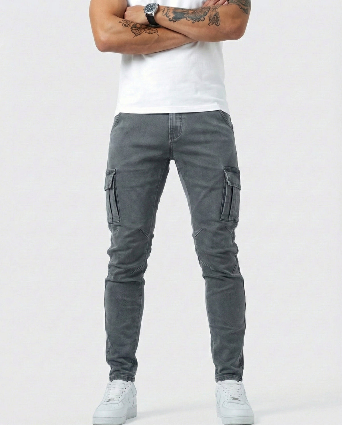 Pantalón Cargo Marino Elástico