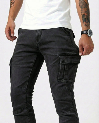Pantalón Cargo Marino Elástico