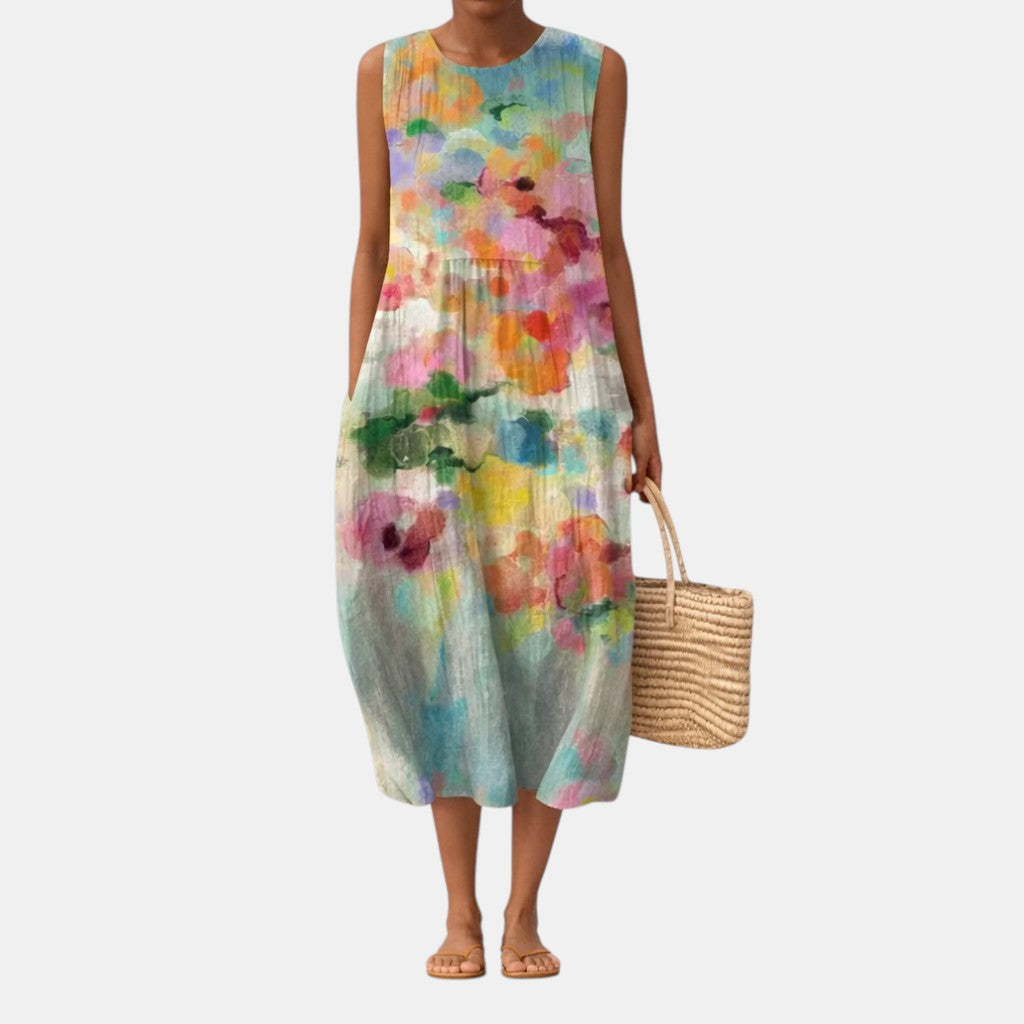 CHIARA - VESTIDO MIDI MULTICOLOR