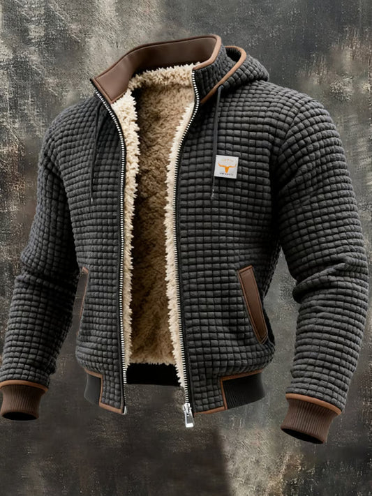 Chaqueta Retro con Capucha y Cremallera