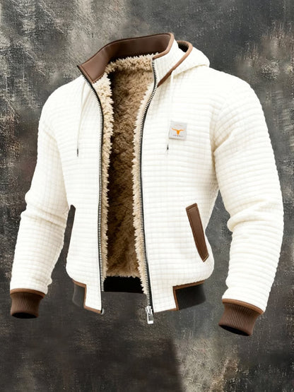 Chaqueta Retro con Capucha y Cremallera
