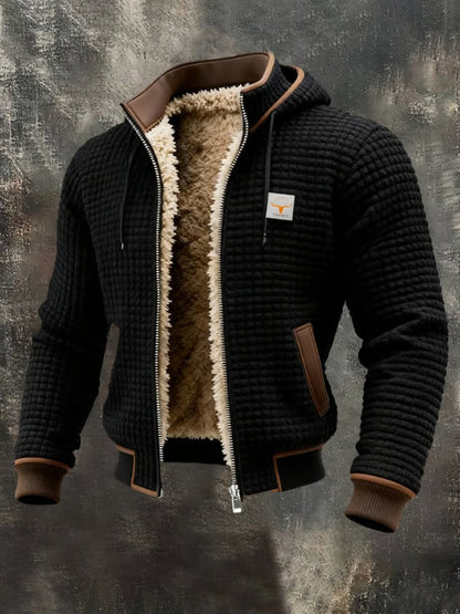 Chaqueta Retro con Capucha y Cremallera